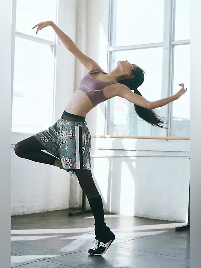 New Free People When In Venice Printed Mesh Shorts